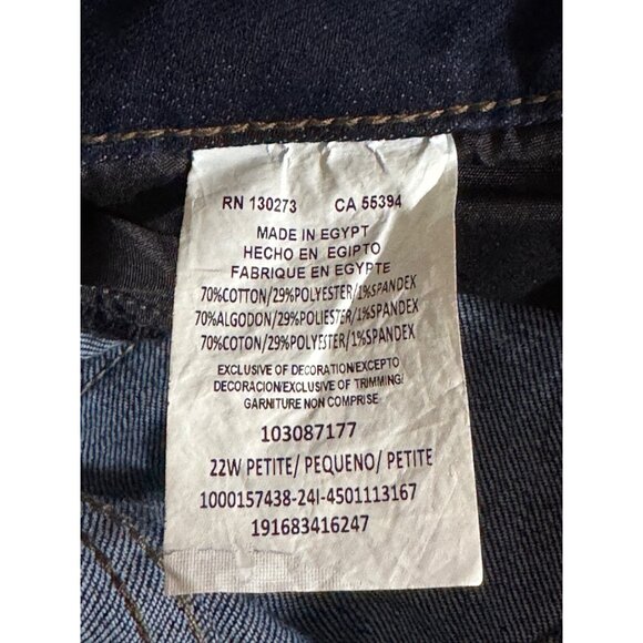 NWT Lee Legendary Plus STRAIGHT Mid Rise Jeans 22W Petite Dark Wash Women - Picture 11 of 11